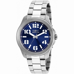 INVICTA MEN'S SPECIALTY STEEL BRACELET & CASE QUARTZ BLUE DIAL WATCH 21439