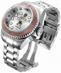 Invicta 16973 Reserve Hydromax Swiss Made GMT Date Brown Bezel Mens Watch