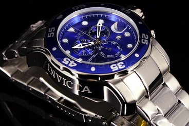 Invicta 15082 Pro Diver Scuba Swiss Chrono 48mm Blue Dial Stainless Steel Watch 886678183784