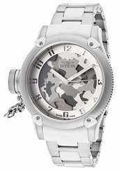 New Women's Invicta 11531 Russian Diver Swiss White Camouflage Dial Watch