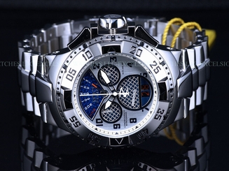 New $2,395 Invicta Reserve 50mm Swiss Made Cage Dial Chrono High Polish SS Watch