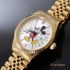 Invicta Disney Mickey Mouse 18k Gold IP Silver Dial Limited Edition Men's Watch