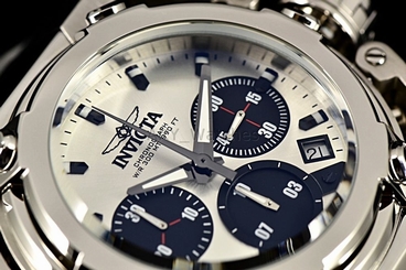 NEW Invicta 46mm X-Wing Swiss Parts Chronograph Silver Dial Silver Bracelet Watc