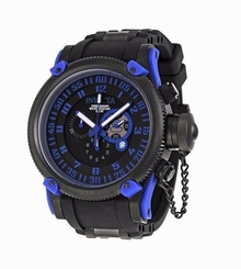 Invicta 52mm Men's 0518 Russian Diver Chronograph Black Ion-Plated Watch New