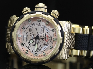 Invicta Mens Reserve CAPSULE Rose Tone Swiss Made Chronograph Gold Watch 80304