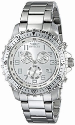 Invicta Mens 6620 II Collection Chronograph Stainless Steel Silver Dial Watch 843836066204
