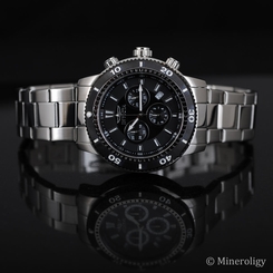 SWISS Invicta Specialty Chronograph Black & Charcoal Sunray Dial $595 Mens Watch