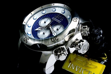 New Invicta Men 52mm Venom Sea Dragon 1000M ROPE Blue Dial Chrono S.S StrapWatch