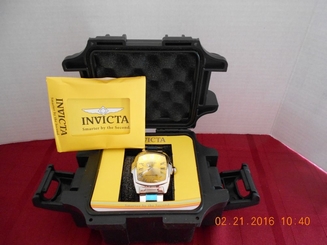 Fake AAA INVICTA GRAND LUPAH YELLOW QUARTZ BRACELET WATCH~SPECIAL EDITION~WITH CASE~NEW~ Watch
