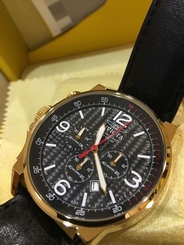 20135 Invicta Men's 46mm I Force Lefty Quartz Chronograph Leather Strap Watch