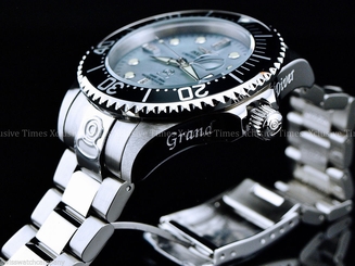 Invicta Men 47mm Grand Diver Diamond Limited Ed Automatic Platinum MOP SS Watch