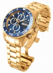 Mens Invicta 18915 Pro Diver Reserve Swiss Automatic 7750 Gold Tone Steel Watch