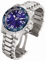 New Mens Invicta 11495 Excursion Swiss Made Blue Dial Steel Bracelet Watch