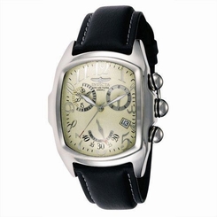  Mens Invicta 2093 Lupah Dragon Chronograph Black Leather Strap Watch