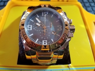 Invicta Men's Unique 14043S Excursion Reserve SILVER-TONE Stainless Steel Band