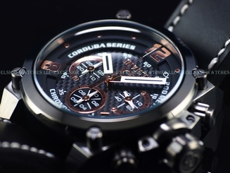 Invicta 50mm Men Corduba Crazy 8 Brink Chrono Gunmetal SS Leahter Strap Watch