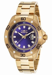 New Mens Invicta 19266 Pro Diver Analog Display Blue Dial Bracelet Watch