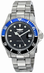 Invicta Watches Mens Pro Diver Automatic Steel Watch Silver-Tone/Black New