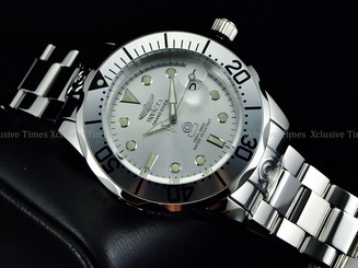 New Invicta 47mm Grand Diver AUTOMATIC Silver Dial MIRROR POLISH Bracelet Watch