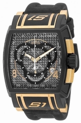 New Mens Invicta 14525 S1 Rally Swiss Chronograph Black Dial Rectangle Watch