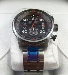 INVICTA AVIATOR Gunmetal/Red Mens Chronograph Watch NEW!