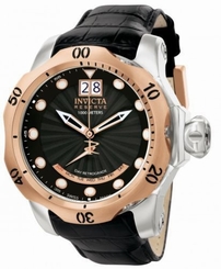New Mens Invicta 1593 Venom Reserve Swiss Retrograde Day Date Leather Watch