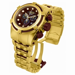 New Mens Invicta 12740 Reserve Swiss Made Chrono Bolt Zeus Brown MOP Dial Watch