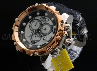 Invicta Reserve 52mm Venom Sea Dragon Gen II White MOPSwiss Made Chrono WatchNEW