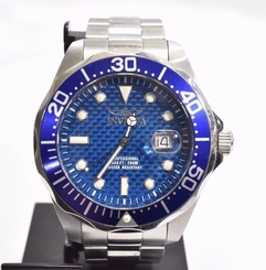 Invicta Men's 12563 Pro Diver Blue Carbon Fiber Dial Stainless Steel Watch