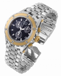 New Mens Invicta 10533 Subaqua Reserve Chronograph Black Dial Two Tone Watch 886678105335