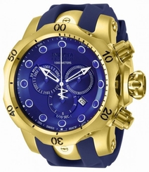 New Mens Invicta 11955 Reserve Swiss Made Venom Chronograph Blue Dial Watch 886678119516