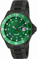 Invicta 18241 47mm Grand Ocean GMT Date Green Dial Stainless Steel Mens Watch