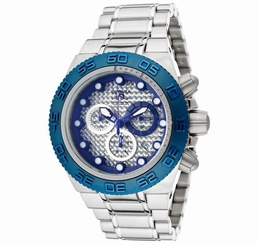 New Mens Invicta 10864 Subaqua Sport Swiss Chronograph Silver & Blue Dial Watch