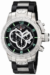 Invicta Men's 6674 Corduba Chronograph Black Dial Polyurethane Watch Brand New! 843836066747