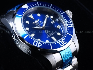New Invicta Men's Classic 47mm Grand Diver 300M Automatic Blue Dial SS Watch