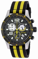 Invicta Mens Yellow & Black Speedway Quartz Chronograph Black Carbon Fiber Watch