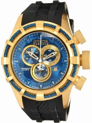 Invicta Reserve 15785 50mm Blue Bolt/Dial Swiss Chronograph Strap Mens Watch
