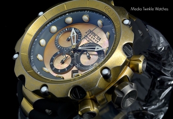 Invicta Reserve Venom II "Industrial Finish" Swiss Quartz Chrono Gold Tone Watch