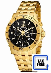 Invicta Men's 6793 Pro Diver Collection Chronograph 18k Gold-Plated Stainless St 843836067935