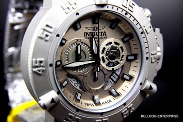 Mens Invicta Subaqua Noma III Shot Blast Chronograph Swiss Gray Steel Watch New