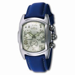 New Invicta Men's 2183 Lupah Diver Swiss Chrono BLue Leather Watch 722630846840