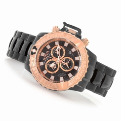 New Men's Invicta 18238 Subaqua Reserve Swiss Chrono Black Dial Plated Watch