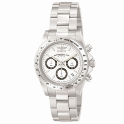 INVICTA MEN'S 44MM CHRONOGRAPH SILVER STEEL BRACELET & CASE QUARTZ WATCH 9211
