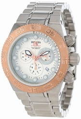 New Men's Invicta 10848 Subaqua Swiss Chronograph Silver Tone Dial Watch