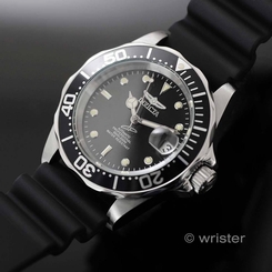 Invicta Mens Pro Diver Automatic Mechanical Silver SS Case Black Poly 40mm Watch 843836091107