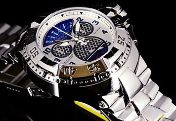 Invicta Excursion Reserve Caged Twisted Metal Swiss Made Retrograde SS Watch NEW