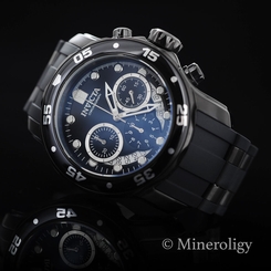 Invicta Pro Diver Chronograph Black Dial Black Silicone Strap 48mm - Men's Watch