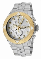 New Mens Invicta 13099 Pro Diver Chronograph Silver Dial Watch