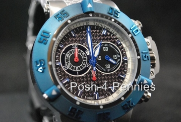 INVICTA MEN SUBAQUA NOMA III QUARTZ CHRONOGRAPH SILVER BLUE BRACELET WATCH 10193