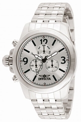 New Men's Invicta 10056 Specialty Swiss Chronograph Silver Dial Watch